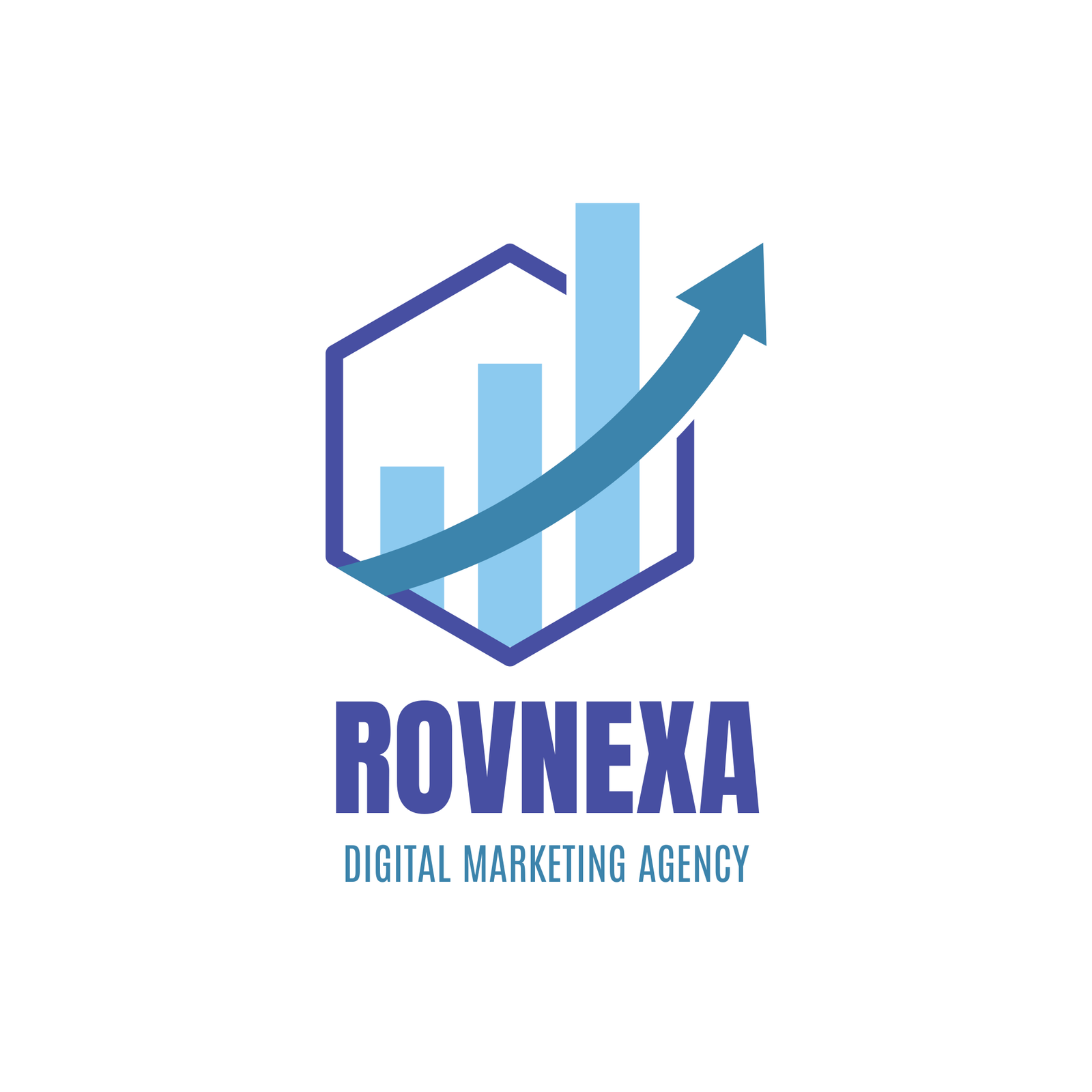 Blue Professional Digital Marketing Agency Logo